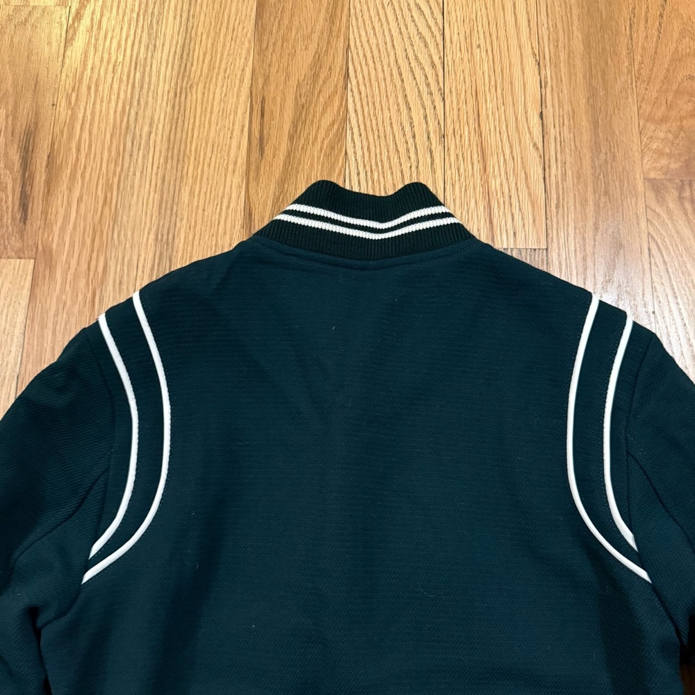 Sporty & Rich Monaco Wool Varsity Jacket in Forest - Picture 8 of 14